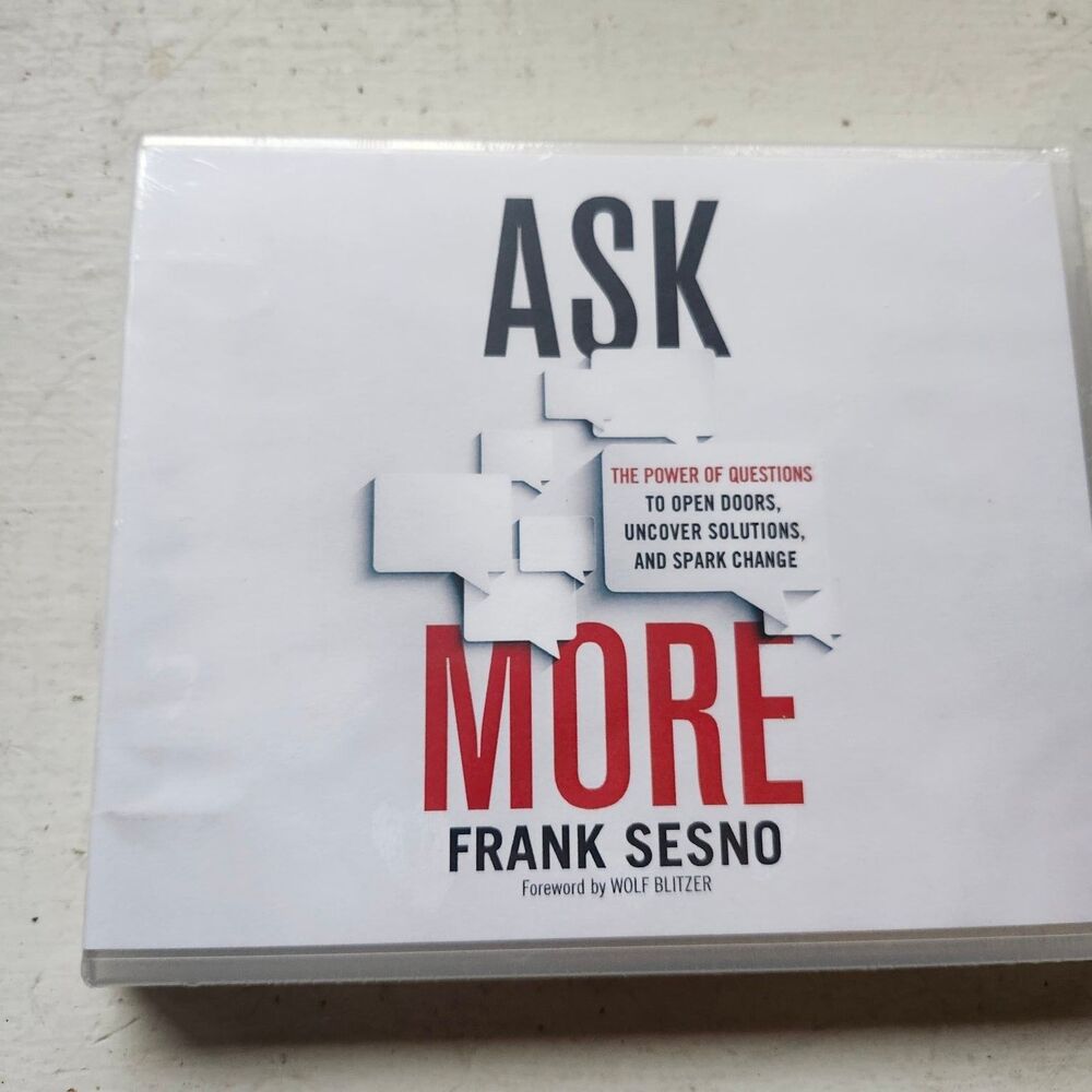 ASK MORE Audiobook CD 2016 Frank Sesno Wolf Blitzer Unabridged NEW & sealed Busi